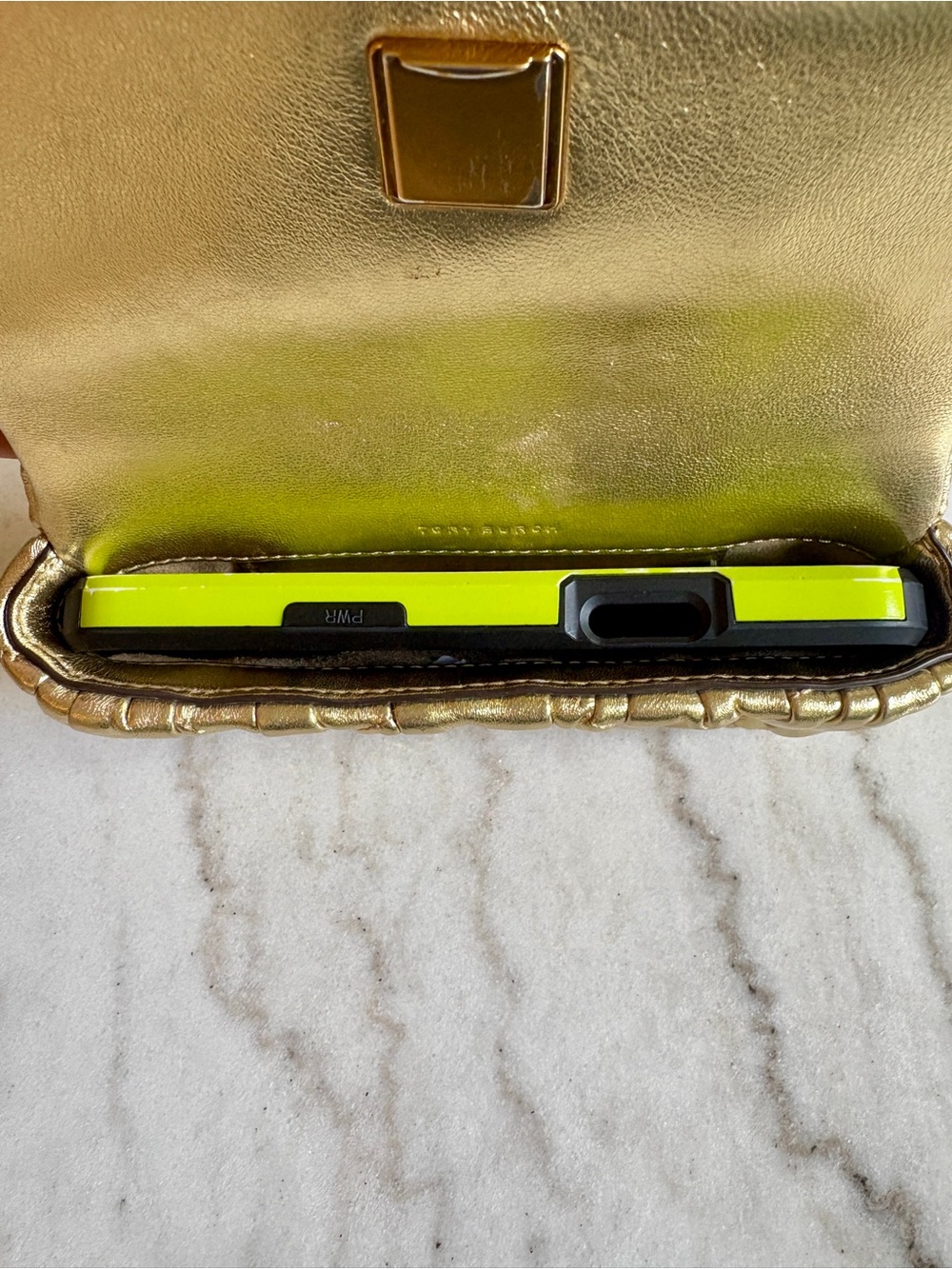 Tory Burch Kira Gold Quilted Leather Chain-Crossbody / Shoulder Bag - Picture 14 of 15